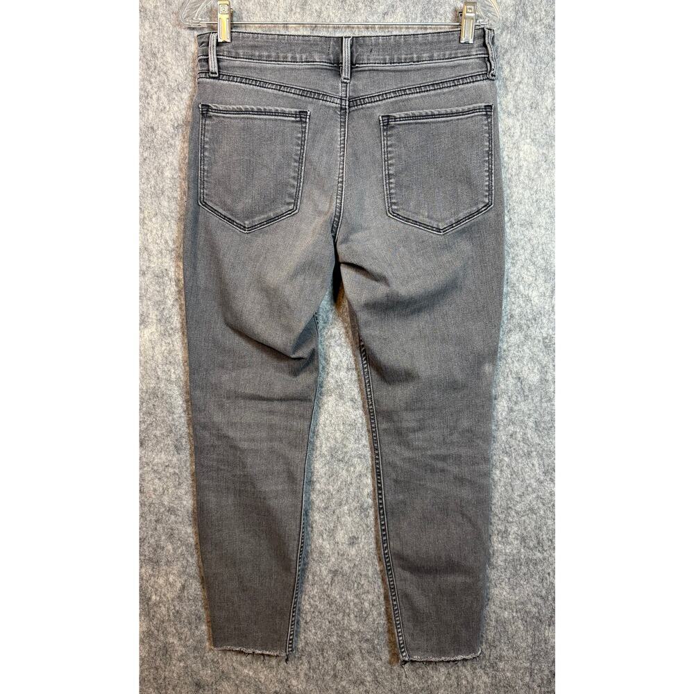 EUC Athleta Womens Gray Scupltek Stretch Raw Hem Skinny Jeans - Size 8P - Picture 4 of 10